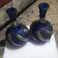 ۲عدد جام شاه عباسی ویک عدتنگ شاه عباسی وگلاب پاش
