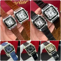 ساعت کارتیه سانتوس بندچرمی ژاپنی کارتیر cartier