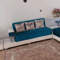 مبل ۸ نفره همراه جلو مبلی و میز تلویزیون