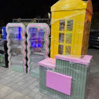 طرح کیوسک رگال اتاق پرو دار شبکه ای رخت آویز