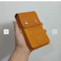 کیف موبایل حجمی چرم طبیعی شتر دستدوز