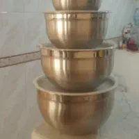 لگن استیل در دار