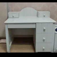 میز تحریر طوسی رنگ تمام چوب