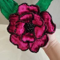 گل مخمل گل ساتن جواهردوزی