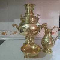 سماور زغالی بهمراه پارچ و زیر سماوری