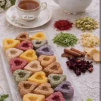 نباتهای دمنوشی  گیاهی.نبات داغهای قالبی وکاراملی