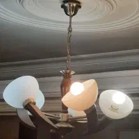 دو عدد لوستر چوبی