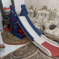 سرسره تاشو خرگوش با تور بسکتبال کودک آپارتمان شما