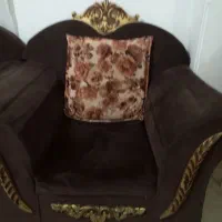 مبل ۷ نفره صدفی رنگ قهوه ای