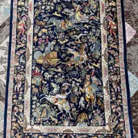 فرش ذرع و نیم ابریشم دست بافت
