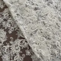 پارچه گیپور کارشده لباس عروس