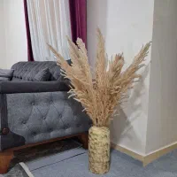 گلدان پتینه کاری با پامپاس