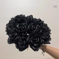 شاخه گل روبانی مشکی