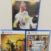 چهار عدد سی دی PS5 MORTAL GTA FIFA ASTRO BOT