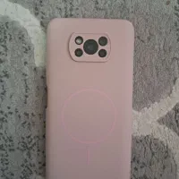 قاب سیلیکونی صورتی خاکستری گوشی X3 Pro