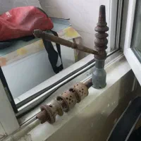 دو عدد قلیان چوبی قدیمی