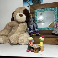 اینه چوبی با کشو