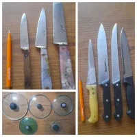 چاقو اشپزخانه زنجان و خارجی.درب قابلمه،تابه پیرکس
