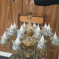 ۲ عدد لوستر  برنز ۸ شاخه در حد نو
