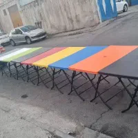 میزمستطیل پلاستیکی حصیری ساده MB4