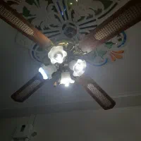 پنکه سقفی طرح چوب با اسپیکر