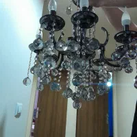 لوستر ۸ شعله کروم در حد نو