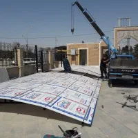 شیروانی سایه بان خودرو تایل و پلی طرح سفال
