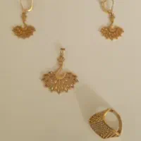 نیم ست طاووس سبک و انگشتر