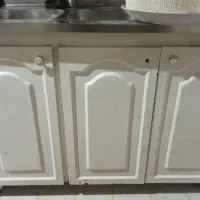کابینت دیواری وسینک دوکاسه وکابینت زیر سینک