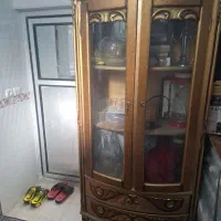 میز تلوزیون و ویترین چوبی