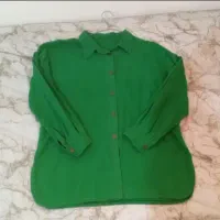 مانتو سبز خوش رنگ سایز بزرگ