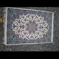 قالی 24 خونه بوم کرم کرک و ابریشم