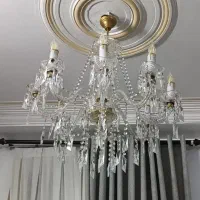 لوستر ۸ شاخه  تمام کریستال تک