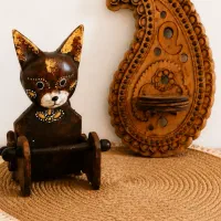 جای دستمال رومیزی ودیواری چوبی وشمعدان چوبی