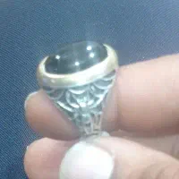 انگشتر نقره عقیق سیاه