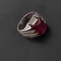 انگشتر نقره سنگ یاقوت