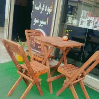 میز و صندلی نهارخوری نیمکت تاشو و کافه/کد WE 523
