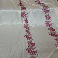 پرده ساتن گلدار