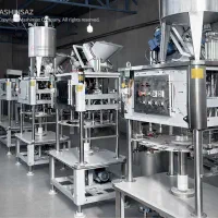 دستگاه پرکن‌لیبل زن‌شیرینگ خط تولید اب مایعات