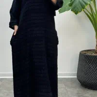 مانتو مشکی بلند سایز ۳۸