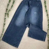 شلوار بگ جین تیره