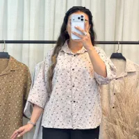 شومیز نگین دار گل گچی