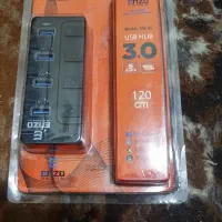 هابUSB 3 انزو کلید و چراغ دار سرعت 5 گیگ کابل 120