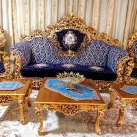مبل سلطنتی9نفره تمام چوب راش نونو