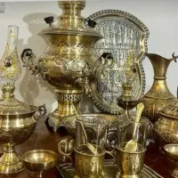 سرویس سماور ذغالی 15 پارچه برنجی