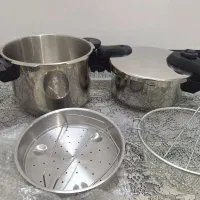زودپز دوقلو کف چدن اک