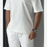 ست تیشرت شلوارک دو نخ پنبه قواره آزاد