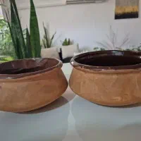 دو عدد کاسه سفالی
