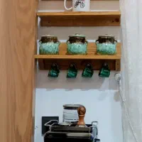 کافی بار دیواری چوبی