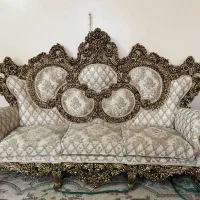 مبل سلطنتی ۹ نفره کیفیت چوب گردو